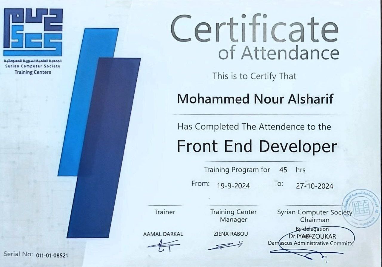 certificate photo